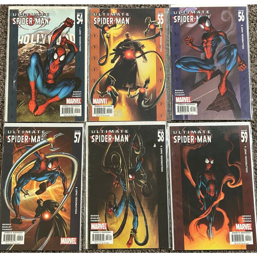 Ultimate Spider-Man #54, 55, 56, 57, 58, 59 (2004 Marvel) Lot of 6 Black Cat
